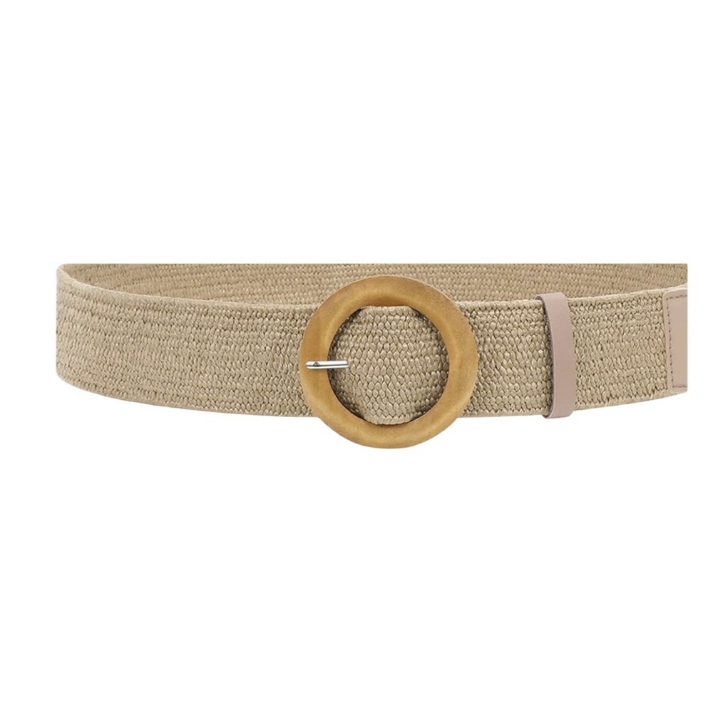 Elastic Woven Belt - Beige
